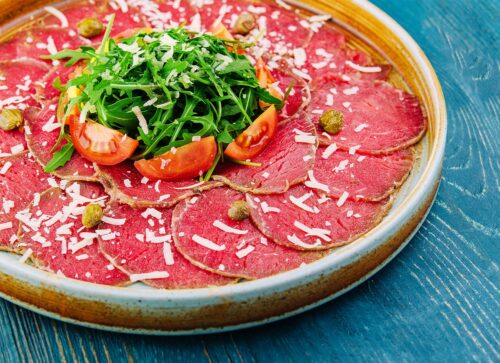 carpaccio in the plate