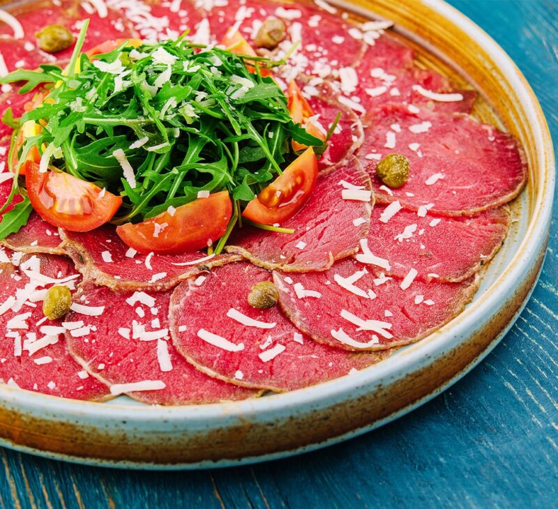 carpaccio in the plate