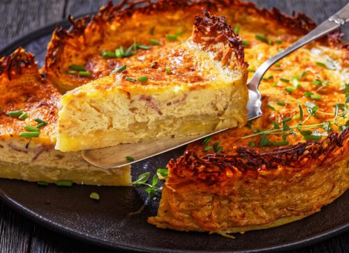 quiche lorraine on the table
