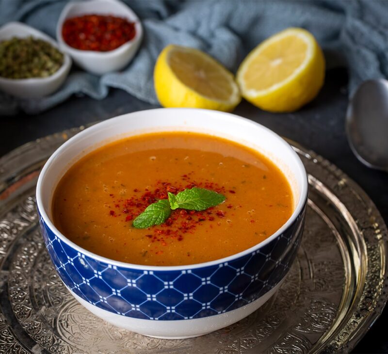 ezo gelin soup in the plate